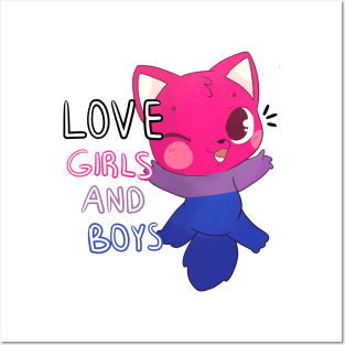 bisexual cat Posters and Art